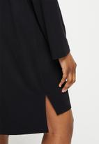edit Maternity - Maternity recovery night shirt - black with ivory piping