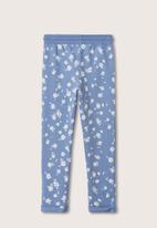MANGO - Printed jogger trousers - blue