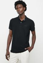 Superdry. - Classic pique short sleeve polo - black