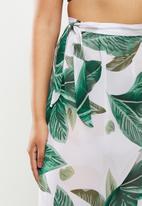 dailyfriday - Beach cover up midi skirt - tropical print