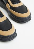 KANGOL - Kangol sneaker  - black & beige
