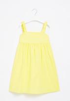 Superbalist - Babydoll tie back mini dress - lemon