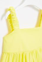 Superbalist - Babydoll tie back mini dress - lemon