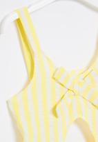 POP CANDY - Girls check playsuit - yellow