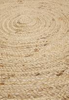 H&S - Braided round rug - natural