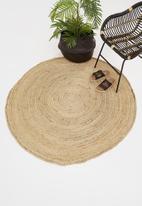 H&S - Braided round rug - natural