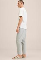 MANGO - Flora cotton pant - light grey