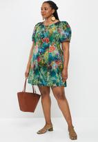 AMANDA LAIRD CHERRY - Plus moreland dress - multi-colour floral