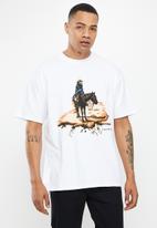 Jonathan D - Bowie boxfit T-shirt with front print - white