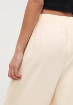 VELVET - Luxe wide leg formal trouser - ecru