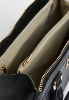 Pierre Cardin - Londi textured trim midi satchel - black snake