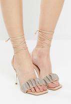 Footwork - Nebula ankle tie stiletto heel - beige