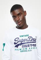 Superdry. - Vintage vl classic long sleeve top - optic