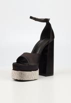 Rock & Co - Sachi 1 ankle tie platform heel - black