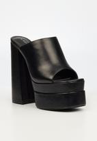 Rock & Co - Sachi 3 platform mule heel - black