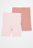 Superbalist Kids - Girls 2 pack cycling short - dusty pink