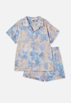 Cotton On - Peter short sleeve pyjama set - dusk blue/tie dye