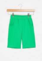POP CANDY - Boys plain fleece shorts - green