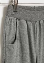 POP CANDY - Boys plain fleece shorts - grey