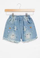 POP CANDY - Girls denim shorts - blue