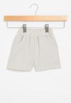 POP CANDY - Elastic waist shorts - stone