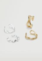 MANGO - Ear cuff and earring set - gold & silver