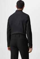 MANGO - Emotion slim fit shirt  - black