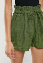dailyfriday - Paperbag shorts - army green