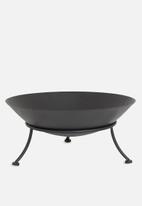 H&S - Fire bowl on metal stand - black