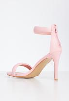 Madison® - Ava ankle tie stiletto heel - blush pink