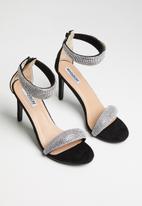 Madison® - Ava ankle tie stiletto heel - black