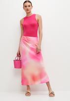 Superbalist - Column midi skirt - pink soft focus