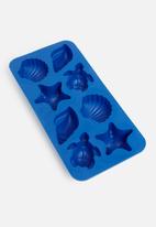 Excellent Housewares - Ocean animal ice cube tray- blue