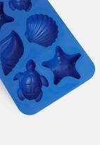 Excellent Housewares - Ocean animal ice cube tray- blue
