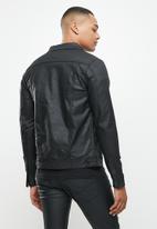 Cutty - Wade coated denim jacket - black