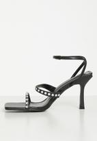 Public Desire - Leni stiletto heel - black diamante pu