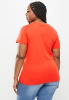 POLO - Plus haiden short sleeve nailhead logo tee - orange