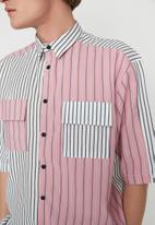 Trendyol - Boxy fit short sleeve stripe shirt - multi