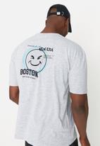 Trendyol - Boston relaxed fit printed tee - grey