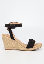 Butterfly Feet - Ava 1 espadrille wedge heel - black