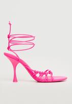 MANGO - Knot1 strappy heeled sandal - bright pink