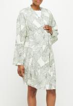 Superbalist - Maternity woven belted night gown - sketch palm