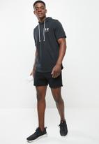 Under Armour - UA Rival Terry Short Sleeve Hoodie- black