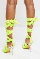Rock & Co - Illuzion 1 ankle tie stiletto heel - yellow