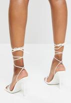 Public Desire - Happy now stiletto heel - white 