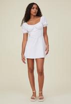 Cotton On - Mandy puff sleeve mini dress - white