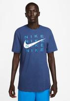 Nike - M nk df tee slub hbr - midnight navy/laser blue