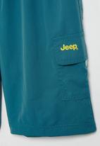 JEEP - Elasticated utility shorts - blue