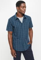 JEEP - Short sleeve yarn dyed check - navy