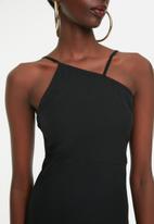 Trendyol - Asymmetrical high neck maxi dress - black